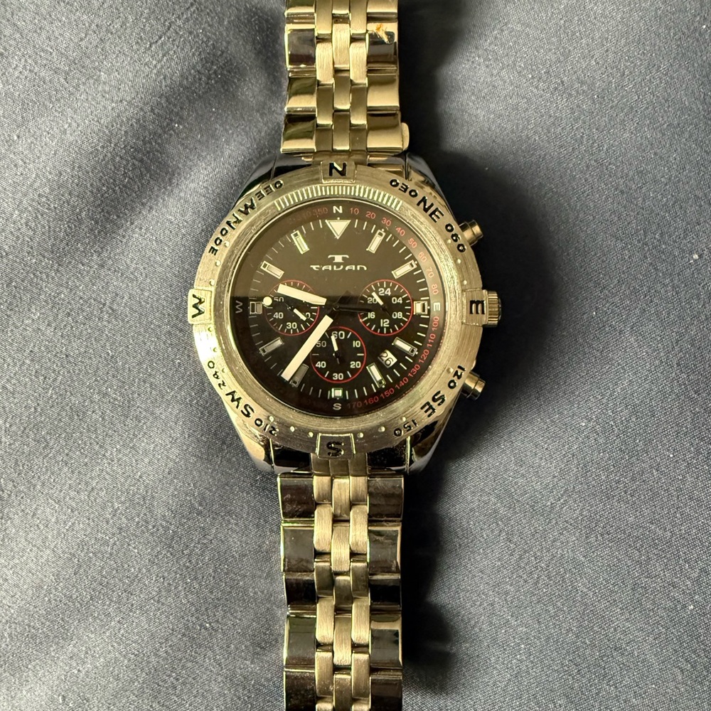 Chronograph Watch with Stainless Steel Band